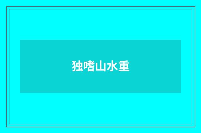 独嗜山水重