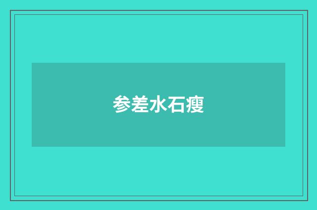 参差水石瘦