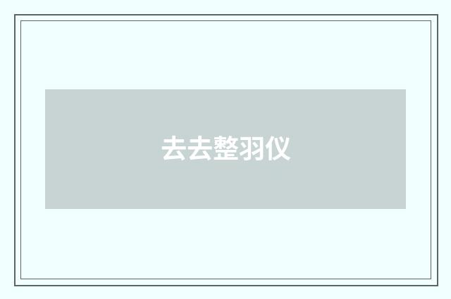 去去整羽仪