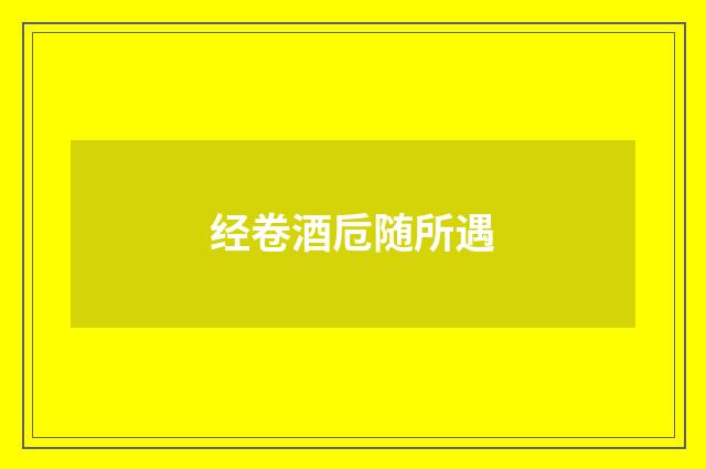 经卷酒卮随所遇