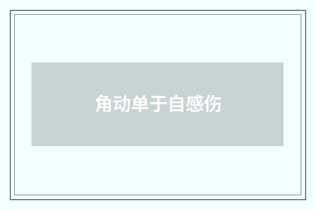 角动单于自感伤