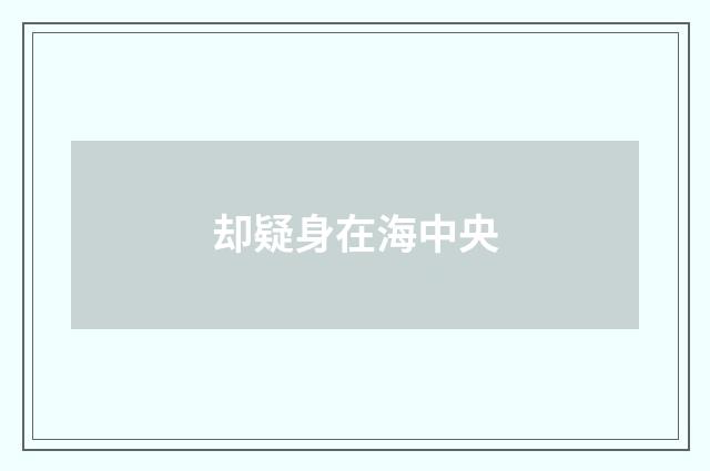 却疑身在海中央