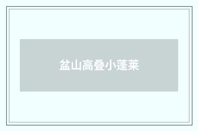 盆山高叠小蓬莱