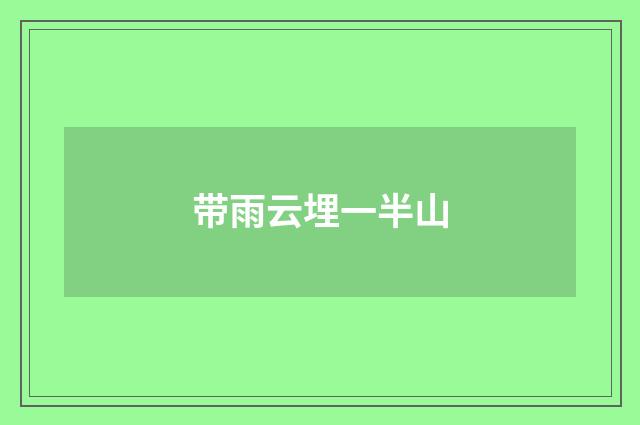 带雨云埋一半山