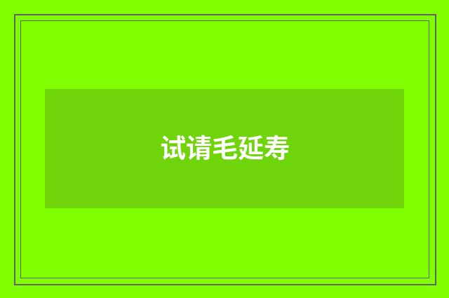 试请毛延寿