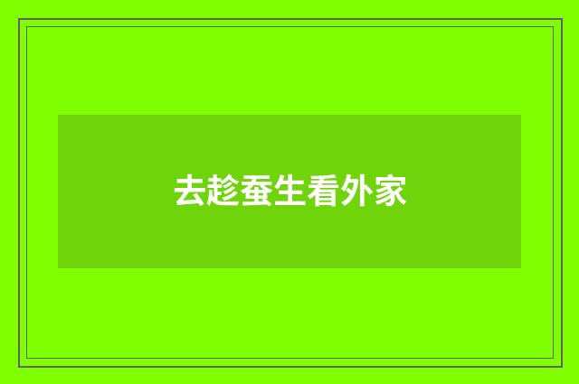 去趁蚕生看外家