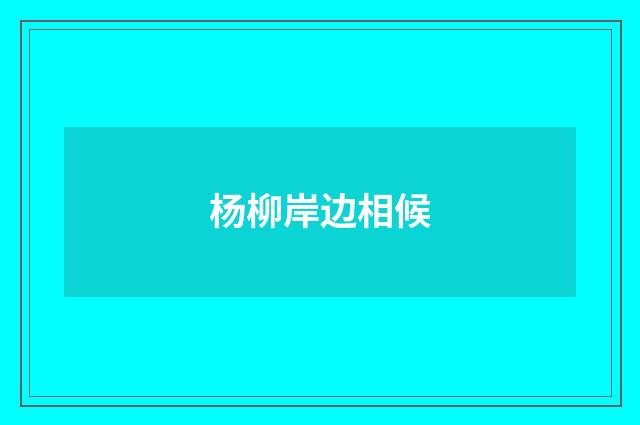 杨柳岸边相候