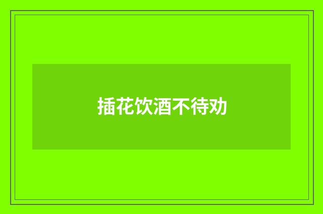 插花饮酒不待劝