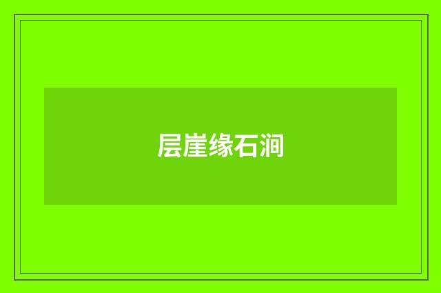 层崖缘石涧