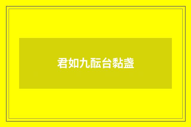 君如九酝台黏盏