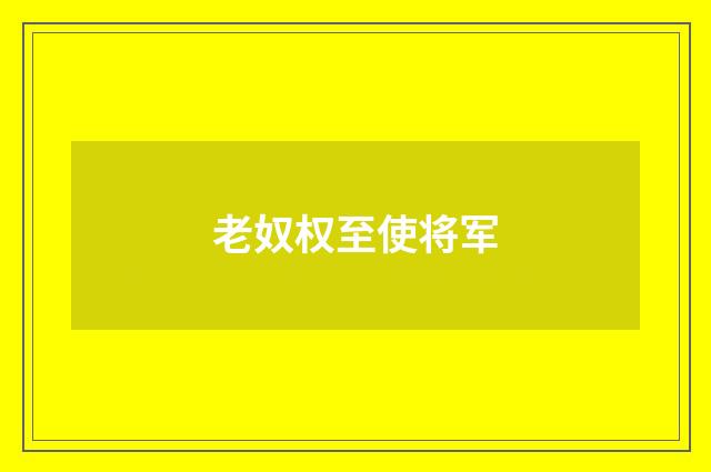 老奴权至使将军