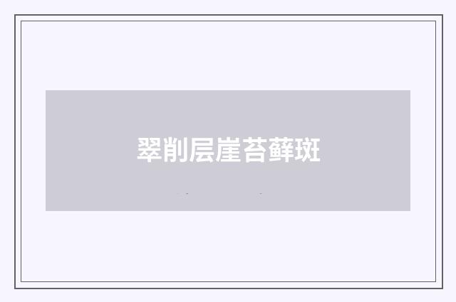 翠削层崖苔藓斑