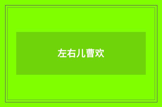 左右儿曹欢