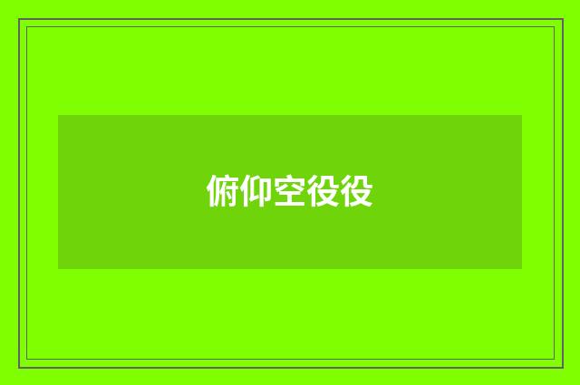 俯仰空役役
