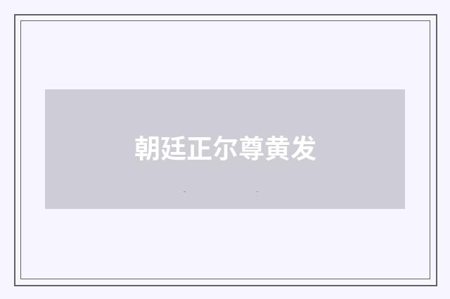 朝廷正尔尊黄发