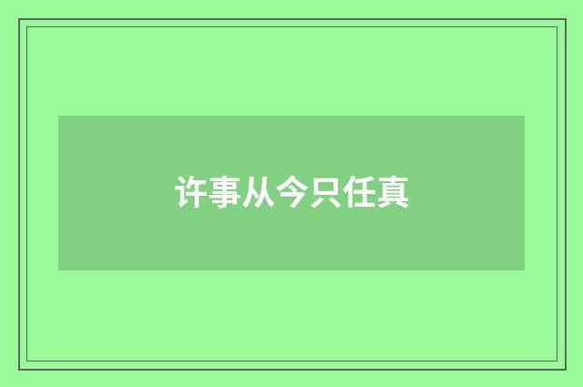 许事从今只任真