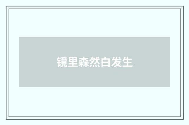 镜里森然白发生
