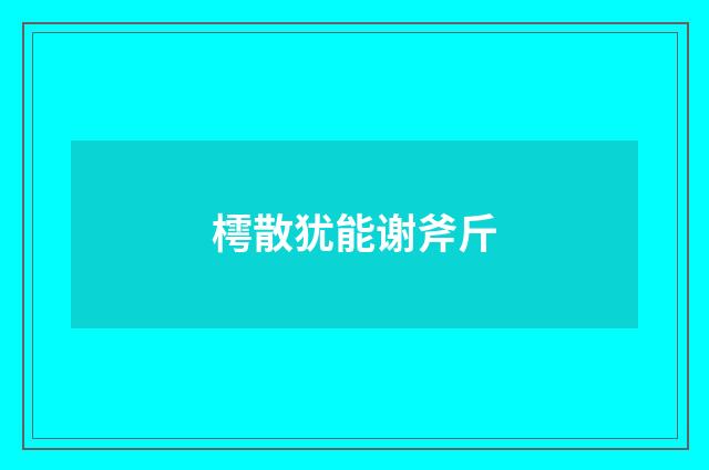樗散犹能谢斧斤