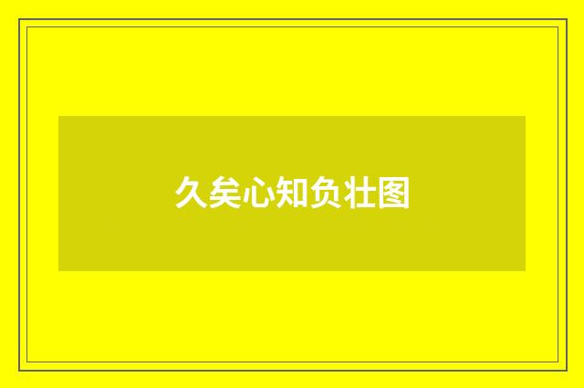 久矣心知负壮图