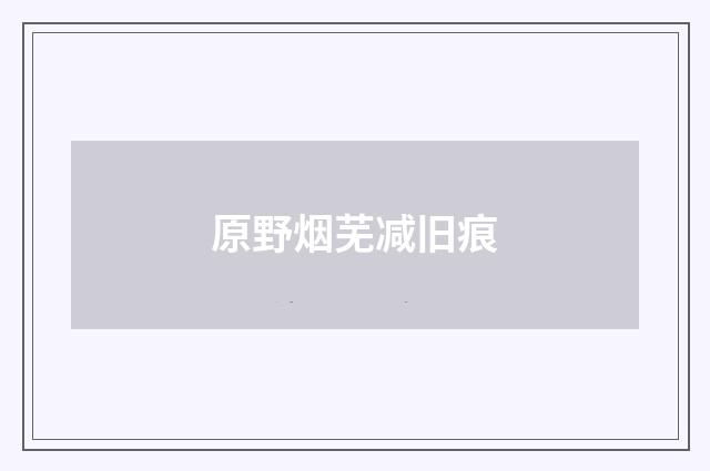 原野烟芜减旧痕