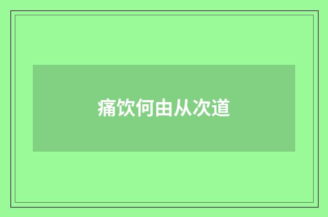 痛饮何由从次道