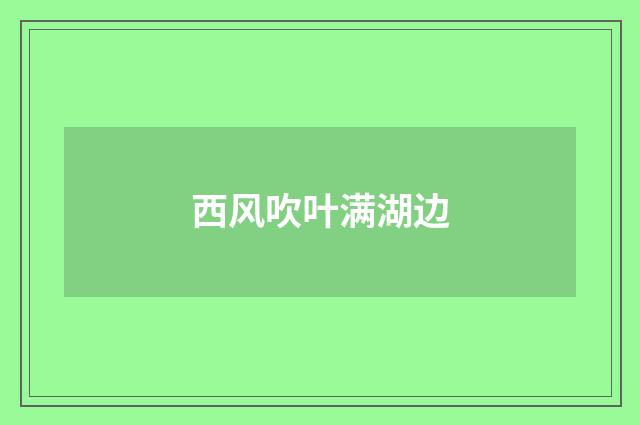 西风吹叶满湖边