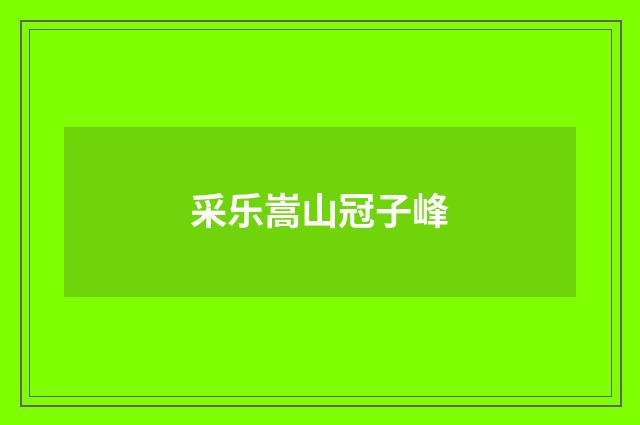 采乐嵩山冠子峰