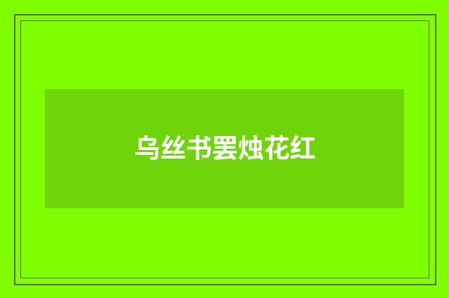 乌丝书罢烛花红