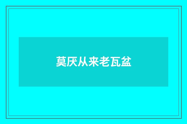 莫厌从来老瓦盆