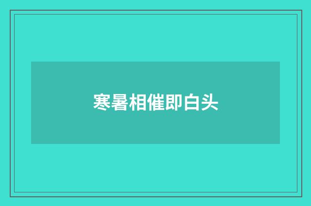 寒暑相催即白头