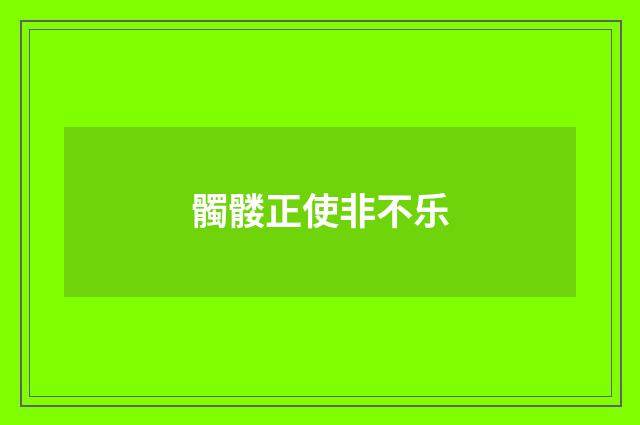 髑髅正使非不乐
