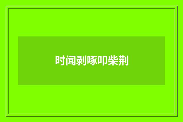 时闻剥啄叩柴荆