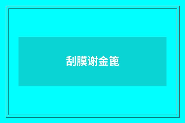 刮膜谢金篦