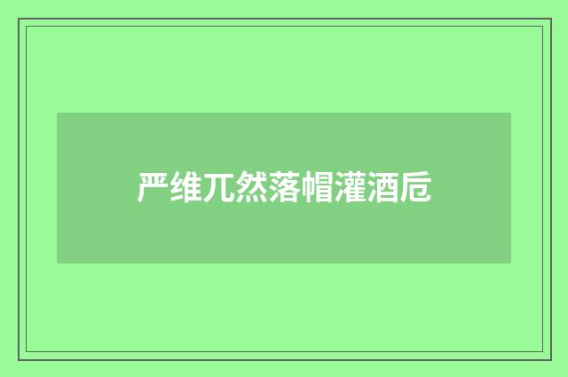严维兀然落帽灌酒卮