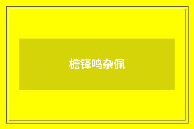 檐铎鸣杂佩