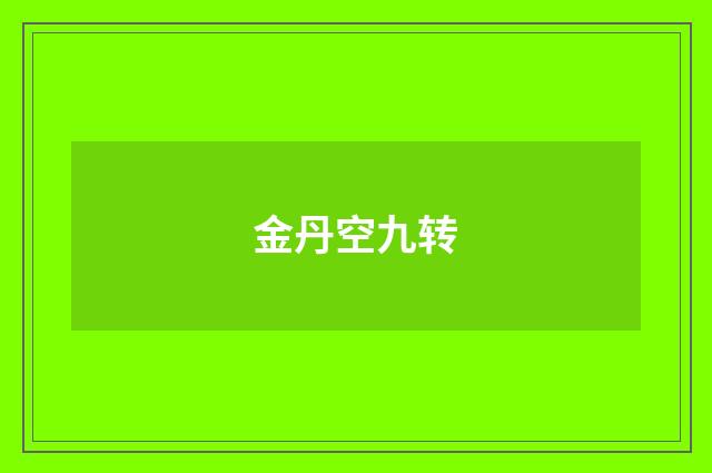 金丹空九转