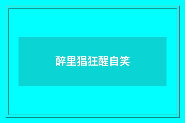 醉里猖狂醒自笑