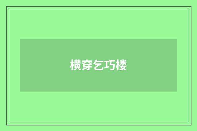 横穿乞巧楼