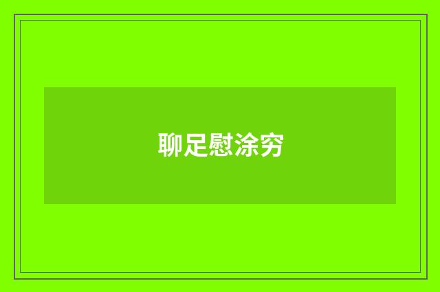 聊足慰涂穷