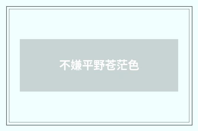 不嫌平野苍茫色