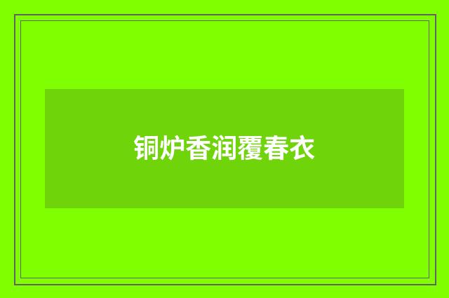 铜炉香润覆春衣