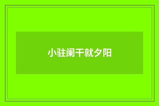 小驻阑干就夕阳