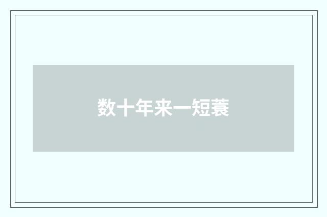 数十年来一短蓑