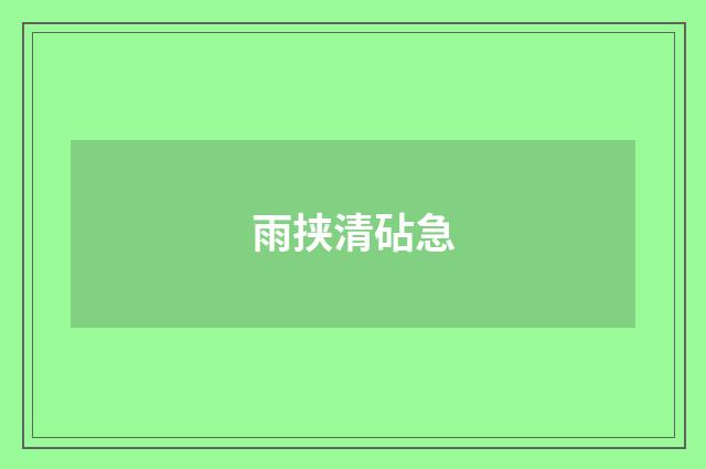 雨挟清砧急