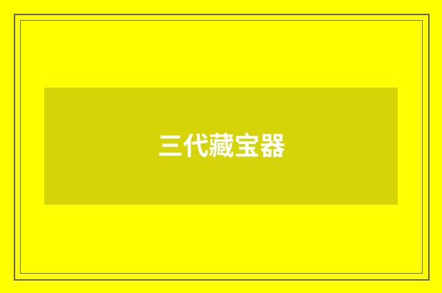 三代藏宝器