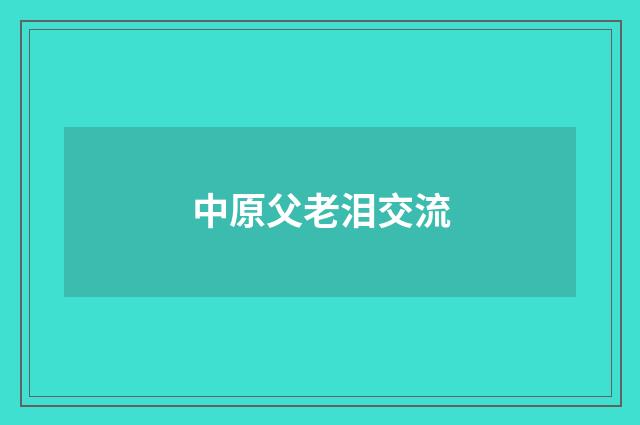 中原父老泪交流