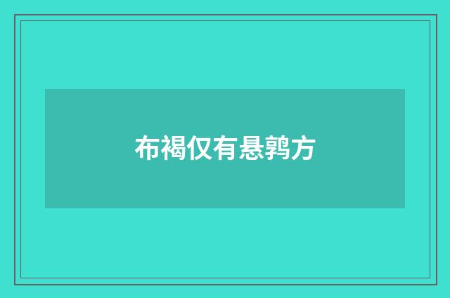 布褐仅有悬鹑方
