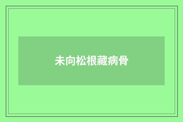 未向松根藏病骨