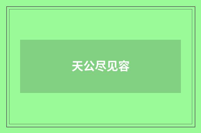 天公尽见容