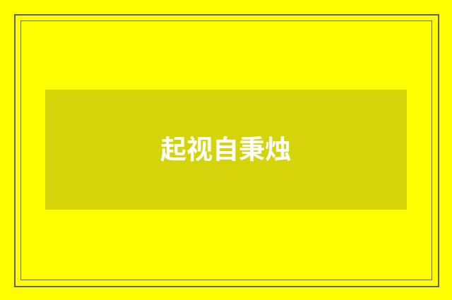 起视自秉烛